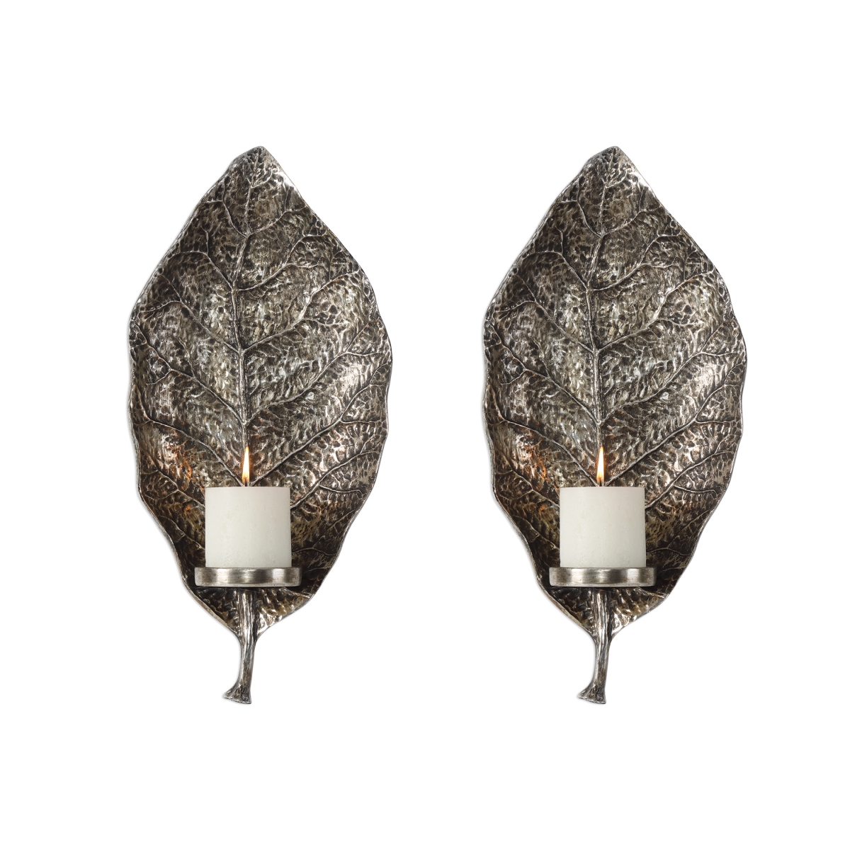 Picture of 212 Main 04138 Zelkova Leaf Wall Sconces  Set of 2