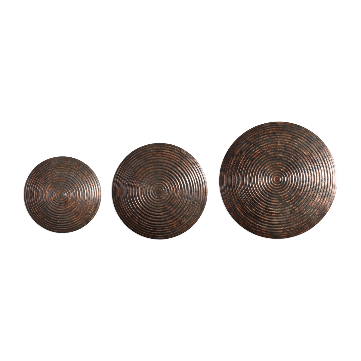 Picture of 212 Main 04147 Hanneli Ribbed Bronze Circles  Set of 3