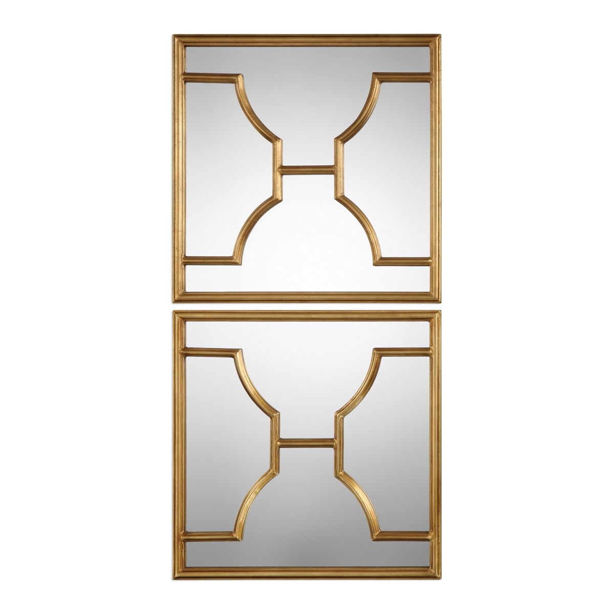 Picture of 212 Main 09268 Misa Gold Square Mirrors  Set of 2