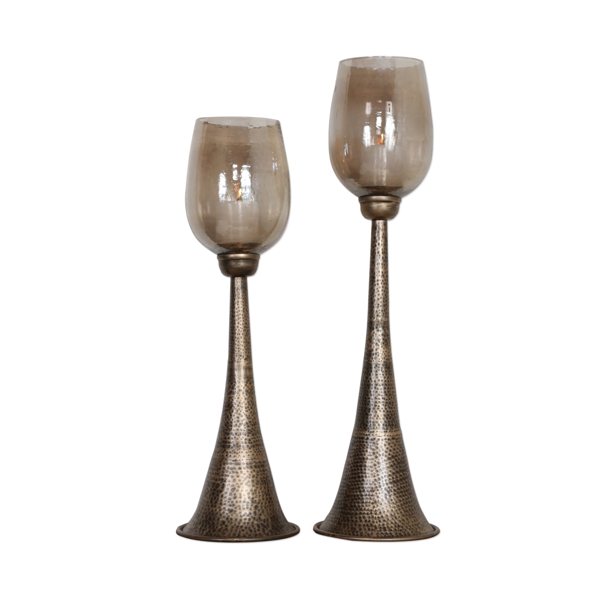 Picture of 212 Main 18848 Badal Antiqued Gold Candleholders  Set of 2