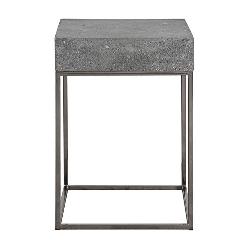 Picture of 212 Main 24735 20 x 14 x 14 in. Jude Concrete Accent Table - Concrete &amp; Steel