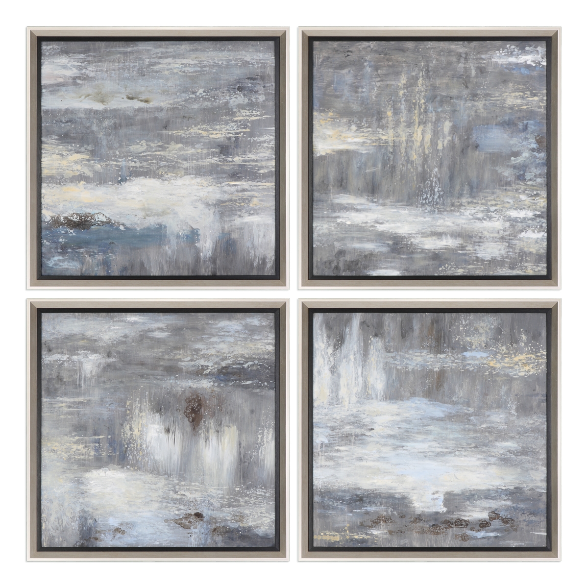 Picture of 212 Main 34366 Shades Of Gray Hand Painted Art  Set of 4