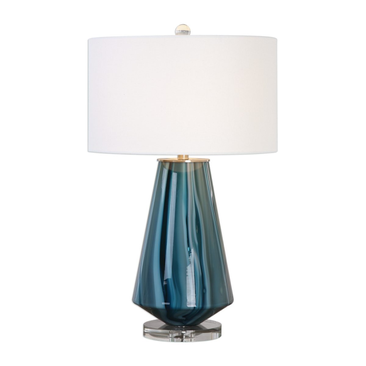 Picture of 212 Main 27225-1 Pescara Teal-Gray Glass Lamp