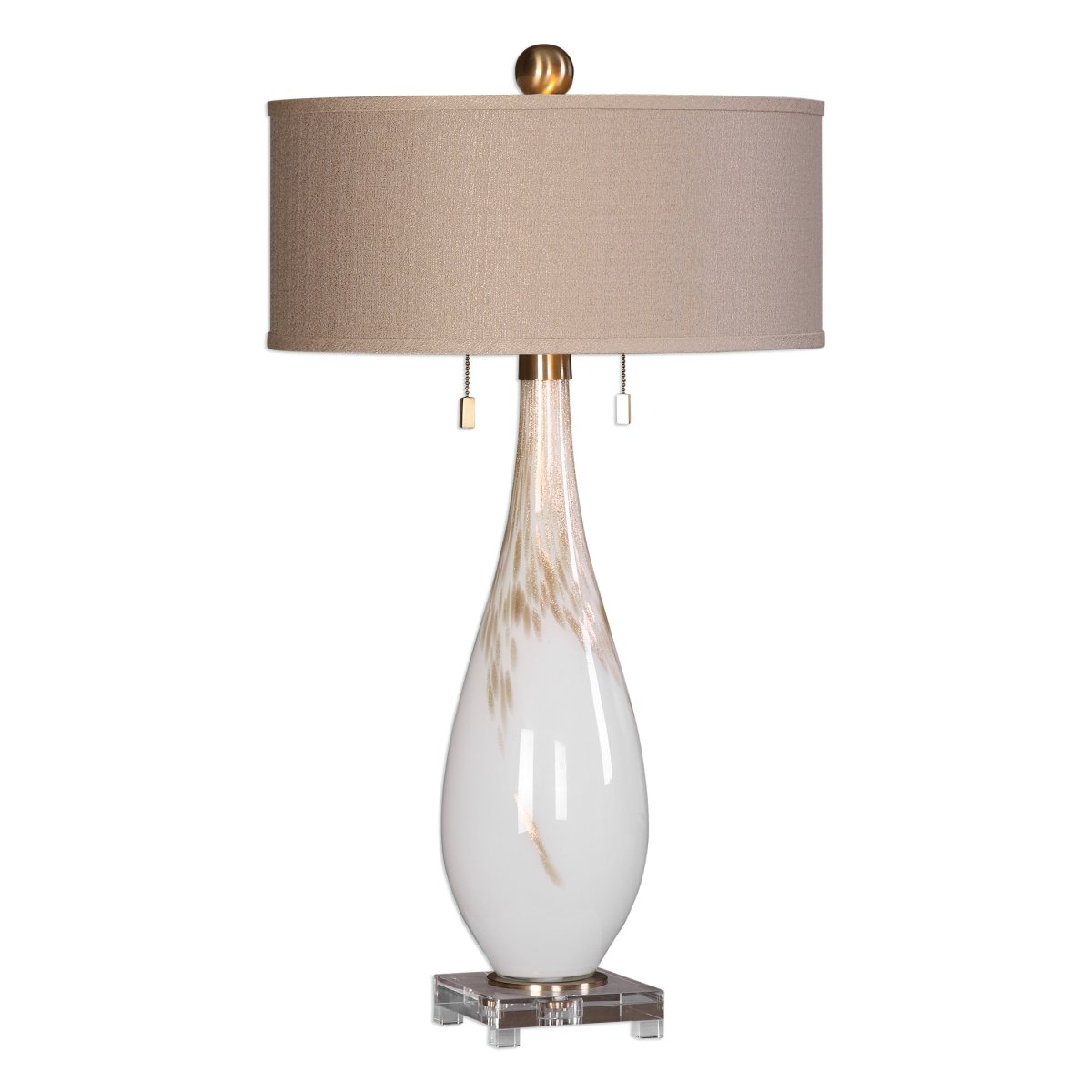 Picture of 212 Main 27201 Cardoni White Glass Table Lamp