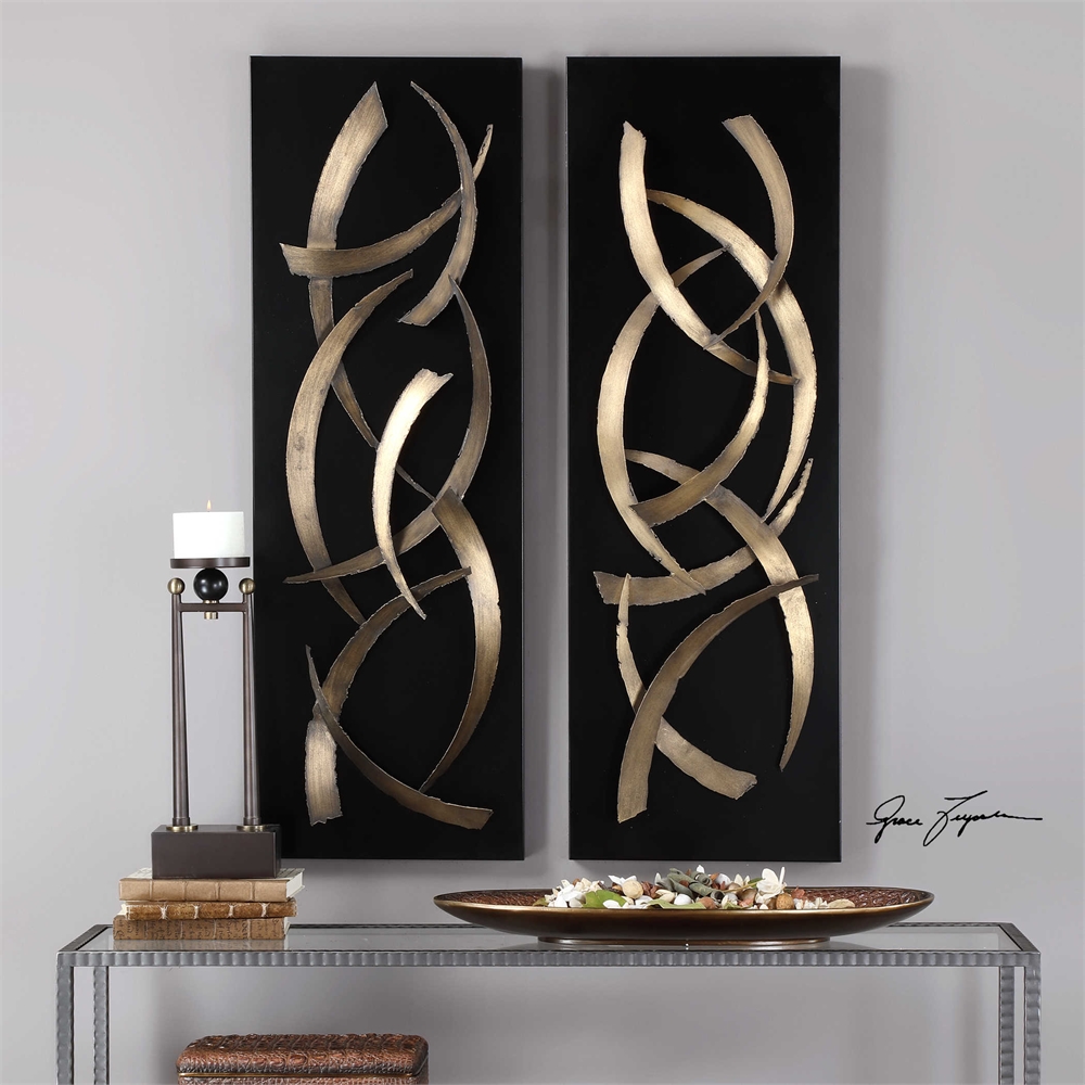 Picture of 212 Main 04139 Brushstrokes Metal Wall Art  Set of 2
