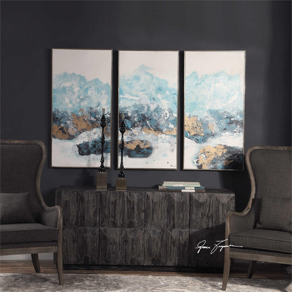 Picture of 212 Main 34370 Crashing Waves Abstract Art  Set of 3