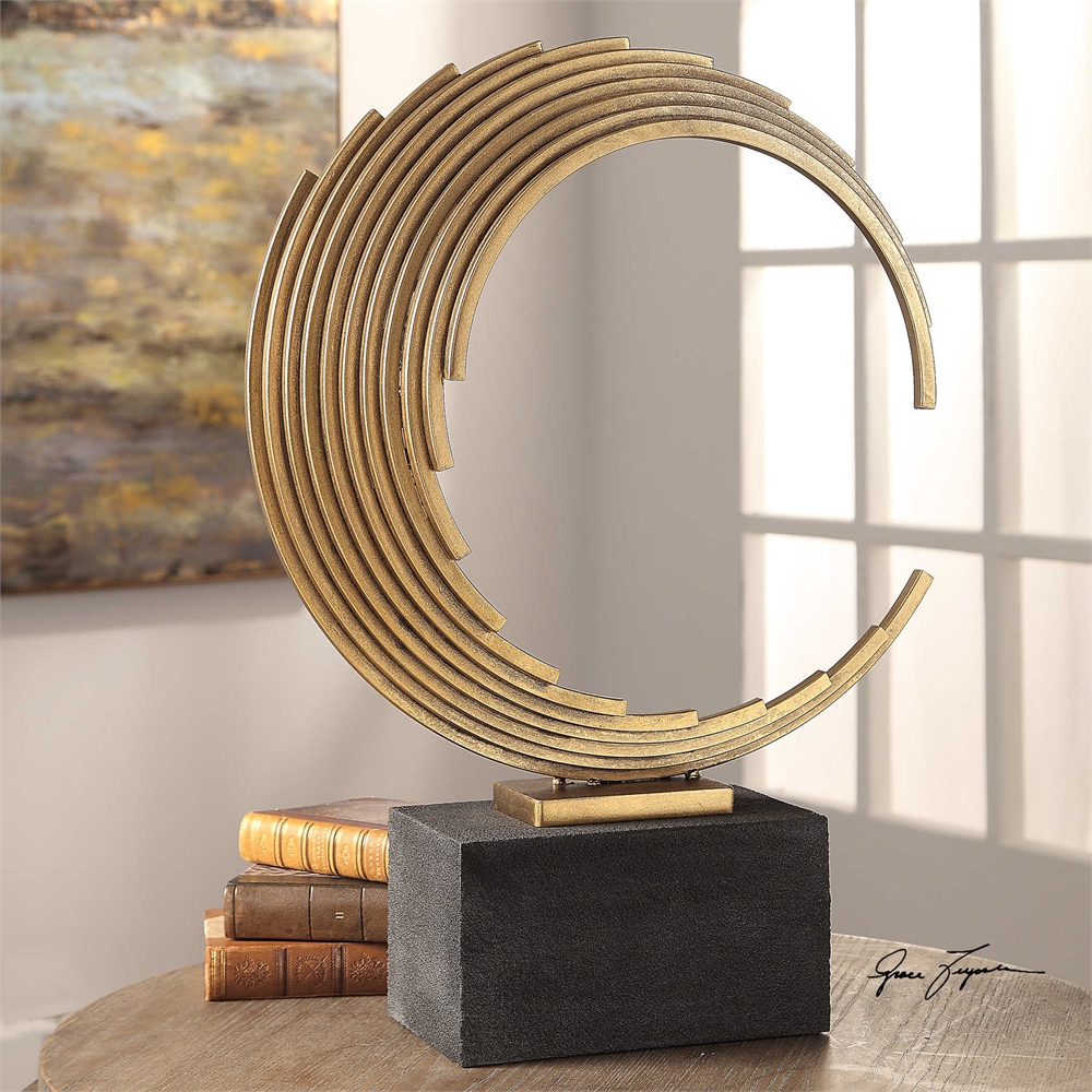 Picture of 212 Main 18576 Saanvi Curved Gold Rods Sculpture