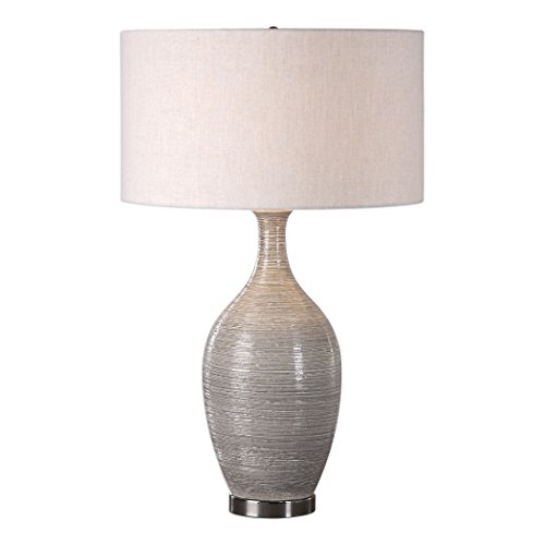 Picture of 212 Main 27518 Dinah Gray Textured Table Lamp - Ceramic &amp; Iron