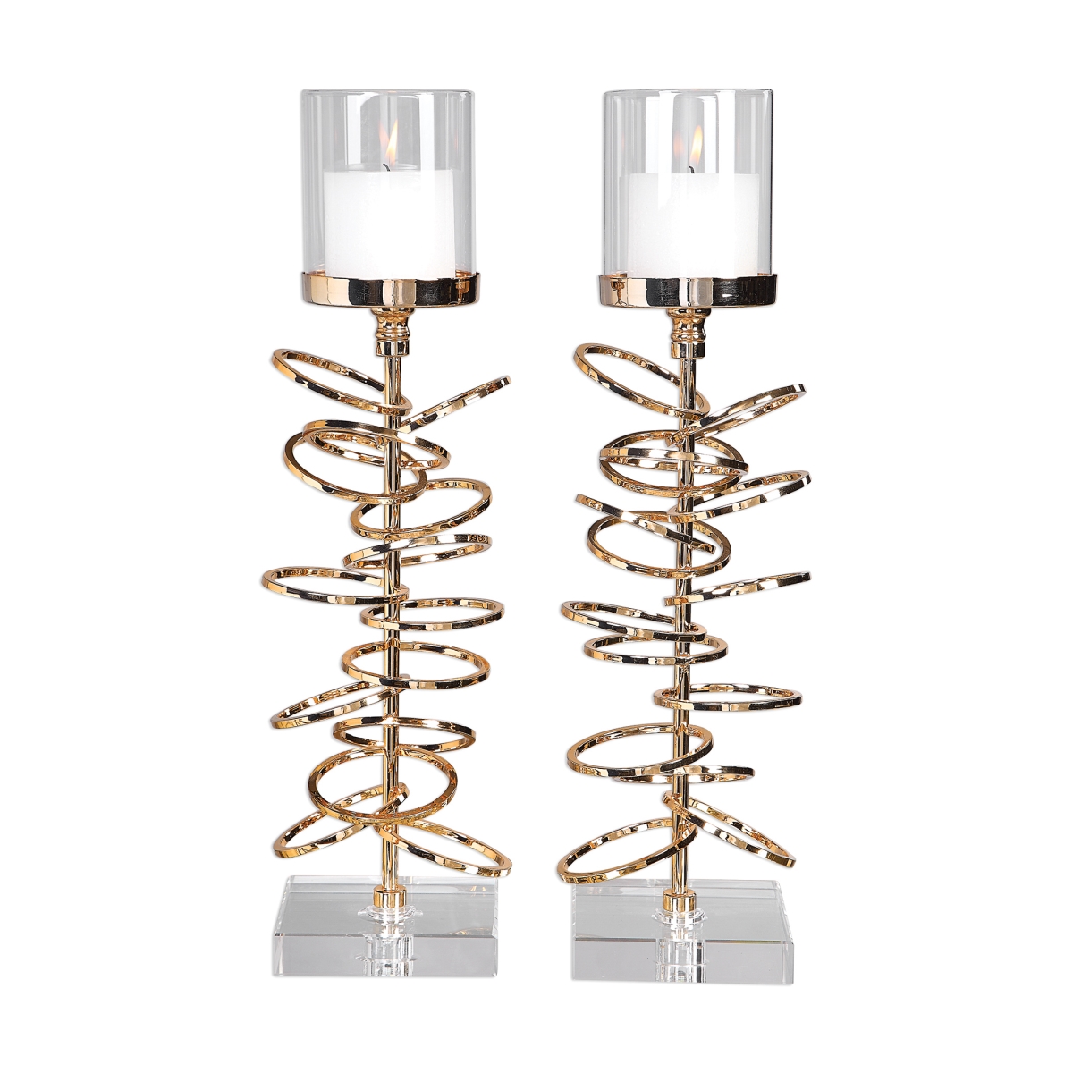Picture of 212 Main 17517 Tala Rose Gold Candleholders - Set of 2