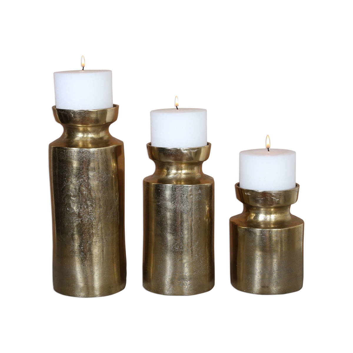 Picture of 212 Main 18958 Amina Antique Brass Candleholders - Set of 3