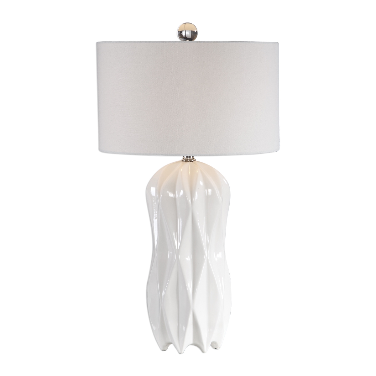 Picture of 212 Main 26204 Malena Glossy Table Lamp  White