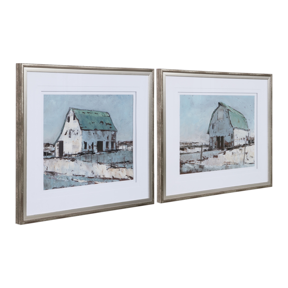 Picture of 212 Main 33689 Plein Air Barns Framed Prints - Set of 2