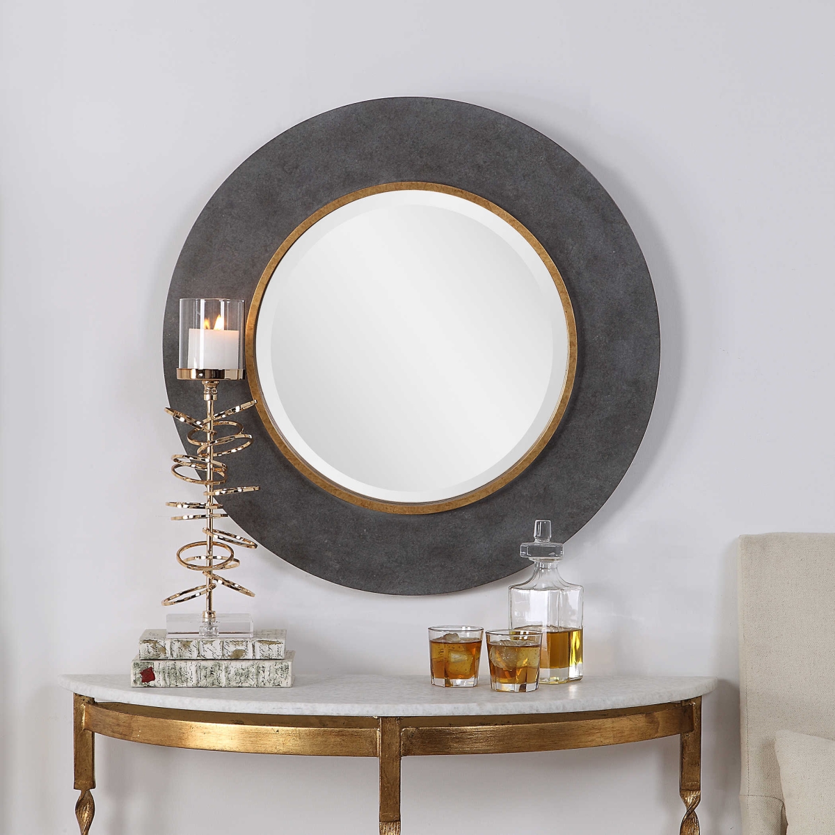 Picture of 212 Main 09491 Saul Round Mirror