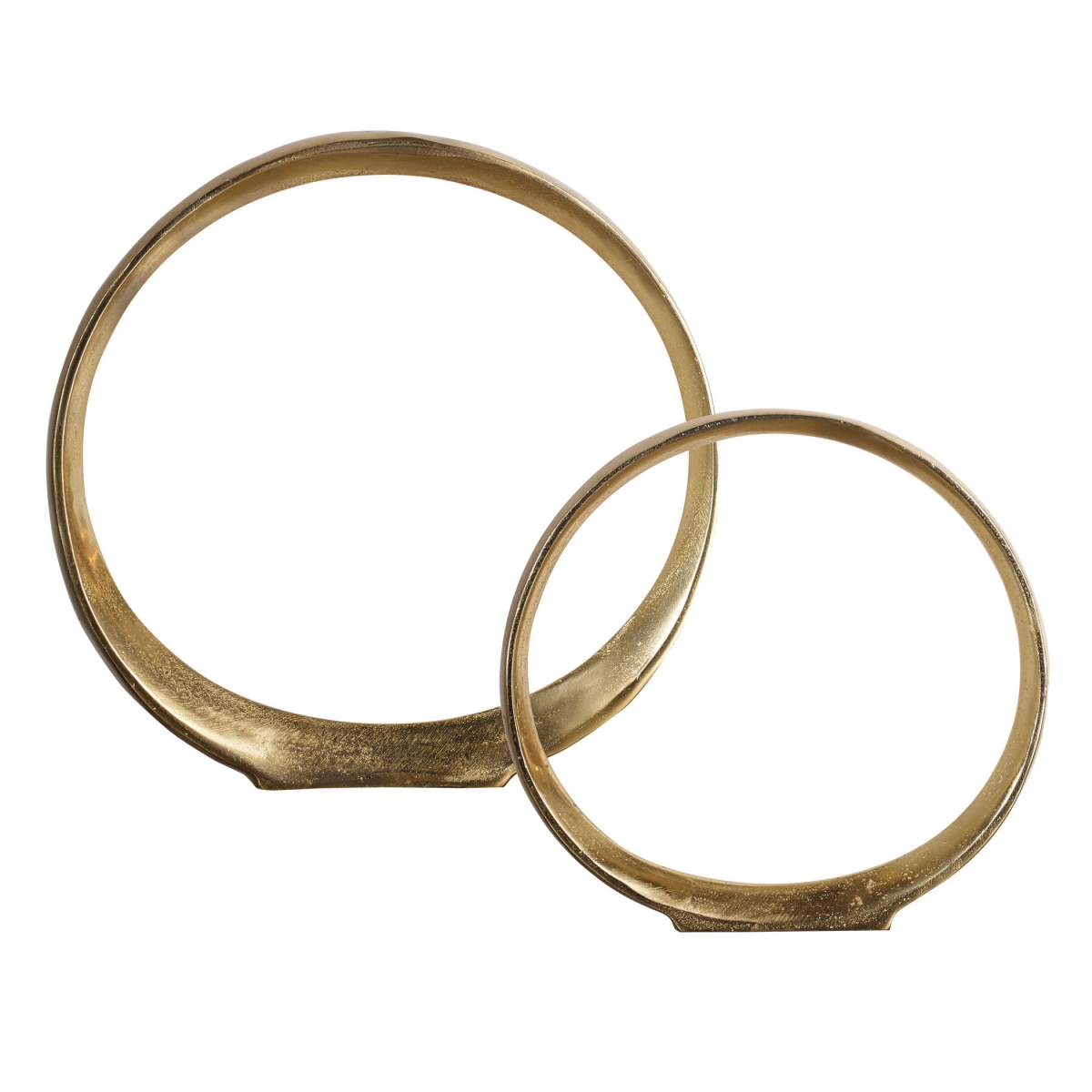 Picture of 212 Main 18961 Jimena Gold Ring Sculptures - Set of 2