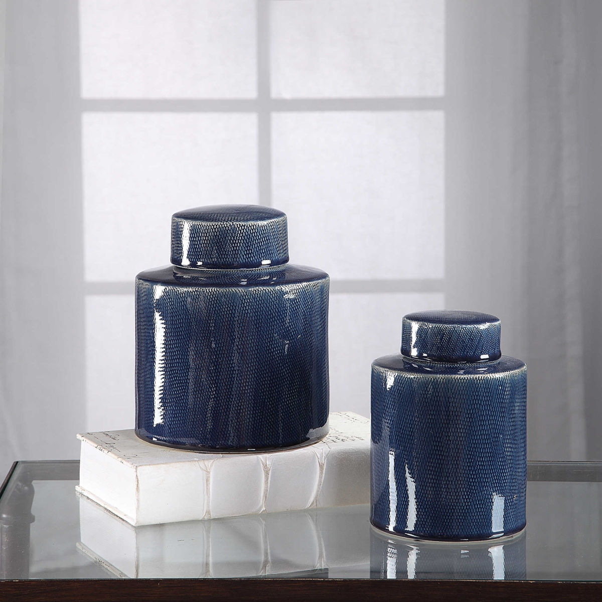 Picture of 212 Main 18989 Saniya Blue Containers - Set of 2
