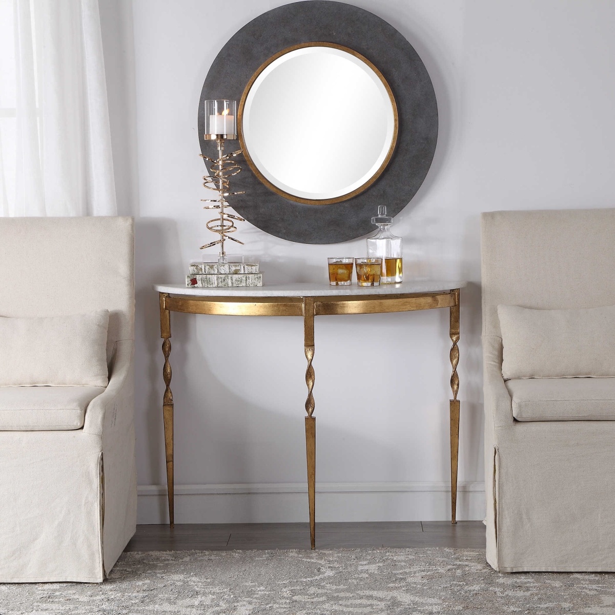 Picture of 212 Main 24881 Imelda Demilune Console Table