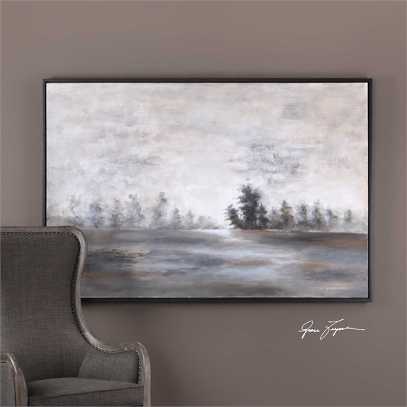 Picture of 212 Main 35344 Evening Mist Landscape Art - Pine  Canvas &amp; Acrylic