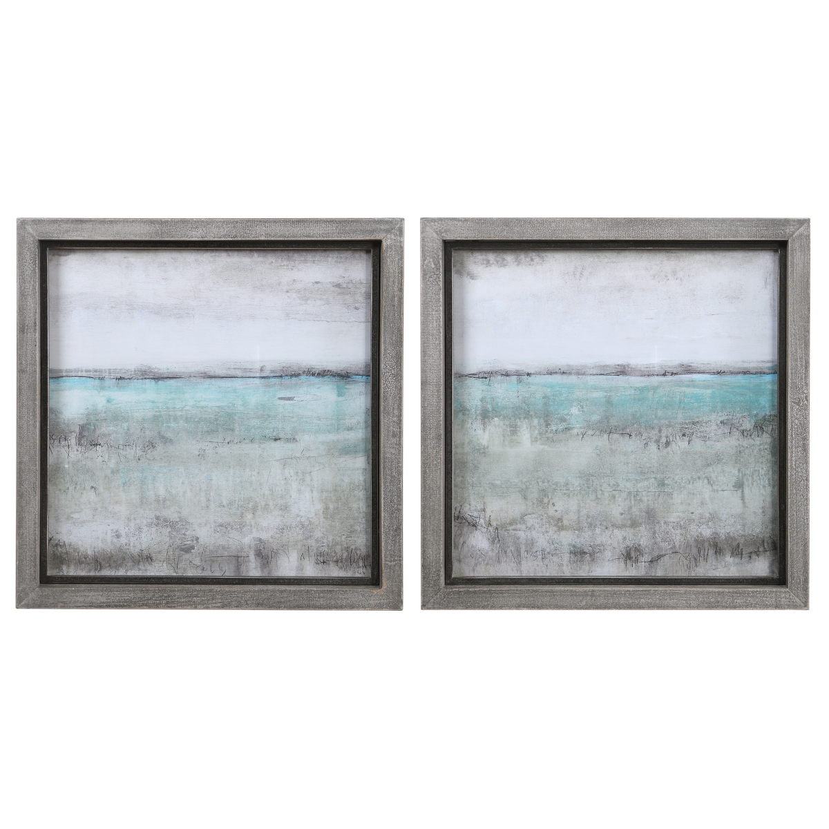 Picture of 212 Main 51114 Aqua Horizon Framed Prints - Set of 2