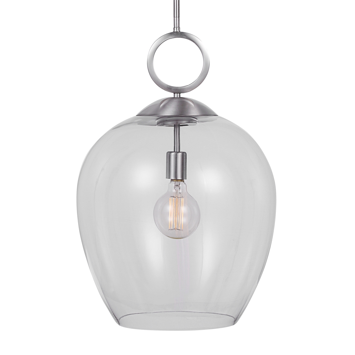 Picture of 212 Main 22169 Calix Nickel 1 Light Glass Pendant