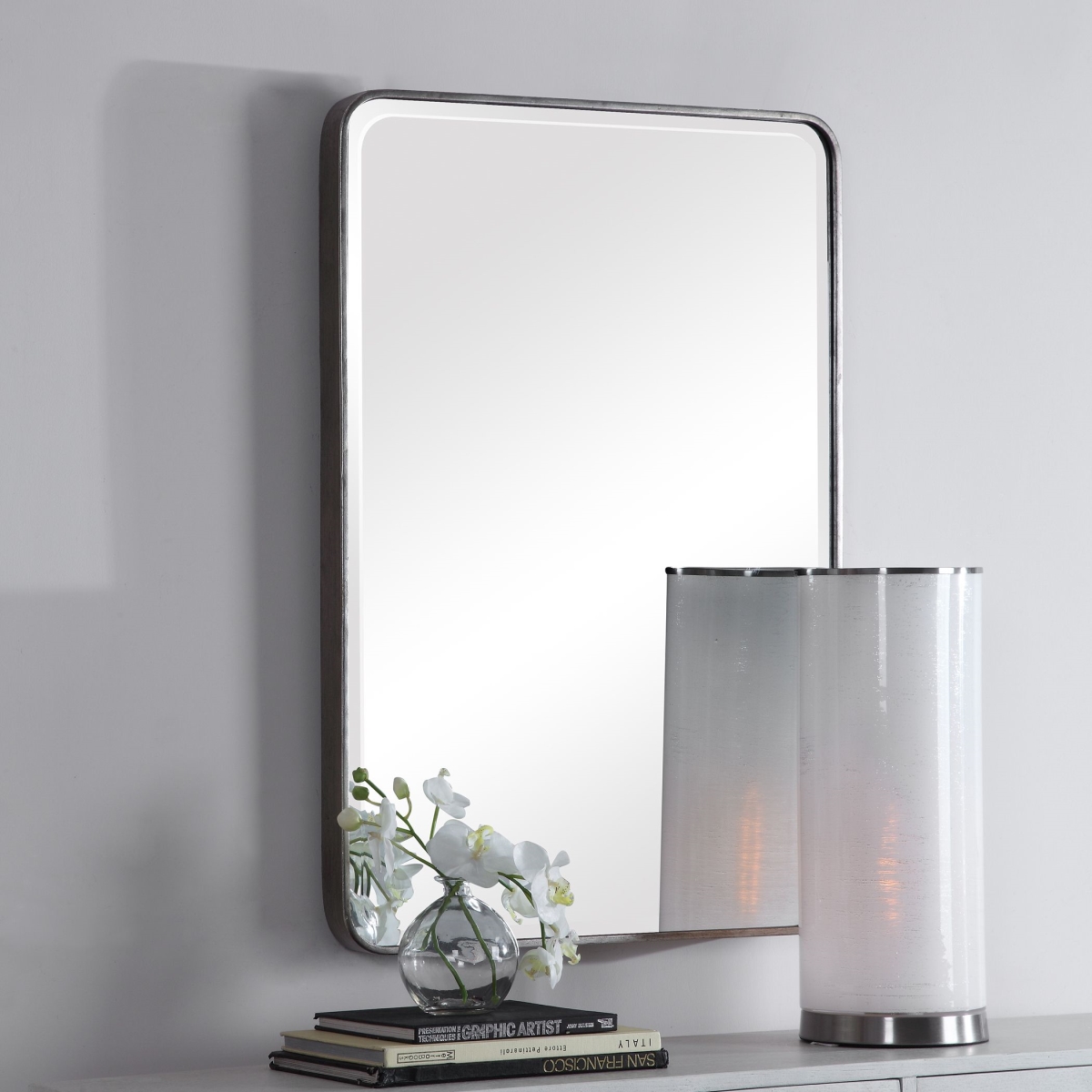 Picture of 212 Main 09605 28.5 x 4 x 44.5 in. Aramis Mirror  Silver