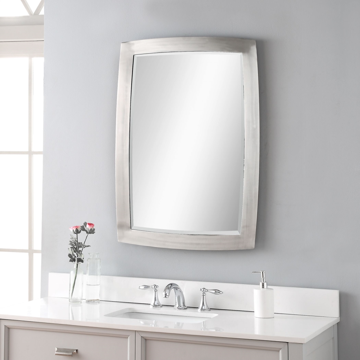 Picture of 212 Main 09618 28.5 x 38.5 x 4 in. Haskill Mirror  Brushed Nickel