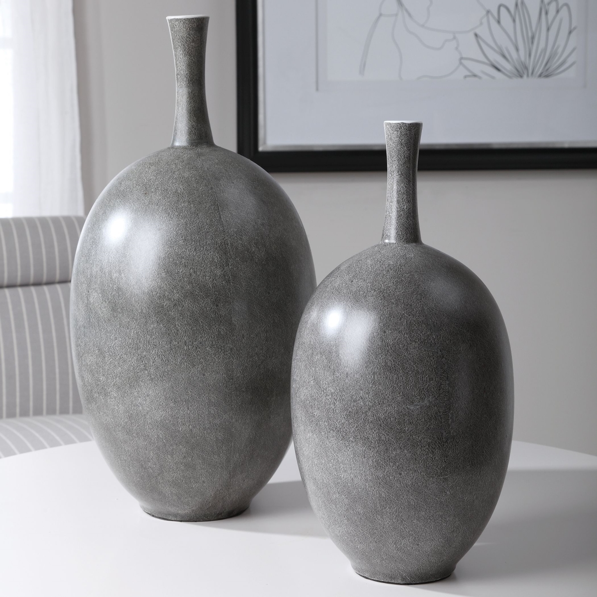 Picture of 212 Main 17711 13 x 37.5 x 13 in. Riordan Modern Vases  Set of 2