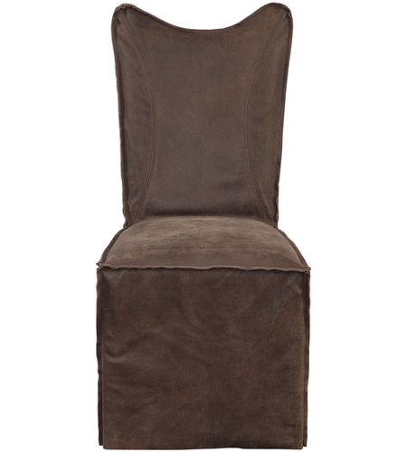 Picture of 212 Main 23469-2 23.25 x 21.5 x 6.5 in. Delroy Armless Chairs  Chocolate - Set of 2