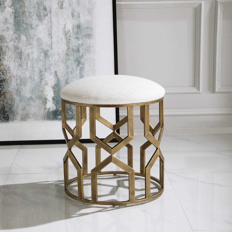 Picture of 212 Main 23579 24.5 x 22 x 22 in. Trellis Geometric Accent Stool