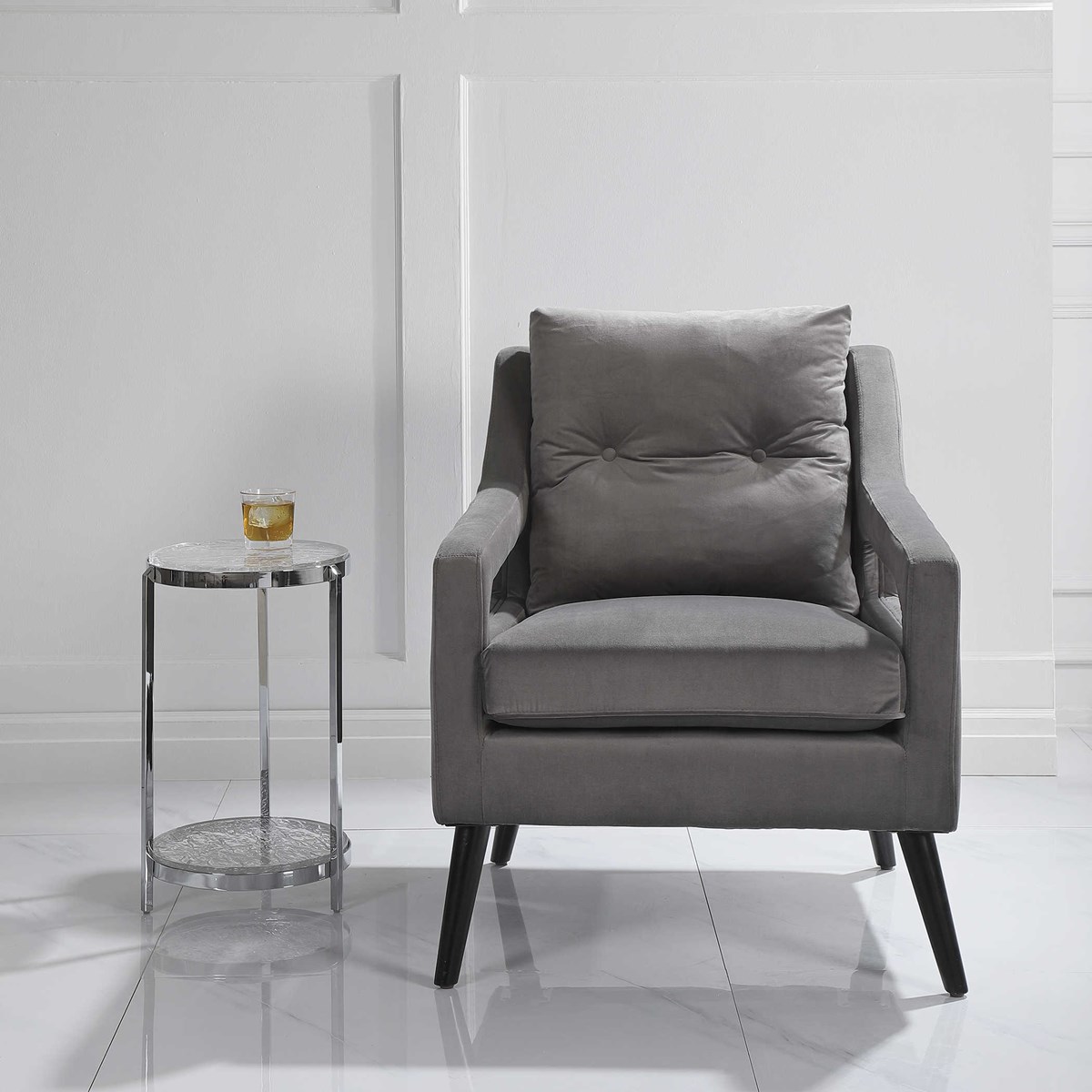 Picture of 212 Main 23583 36.5 x 30 x 27.5 in. OBrien Gray Armchair