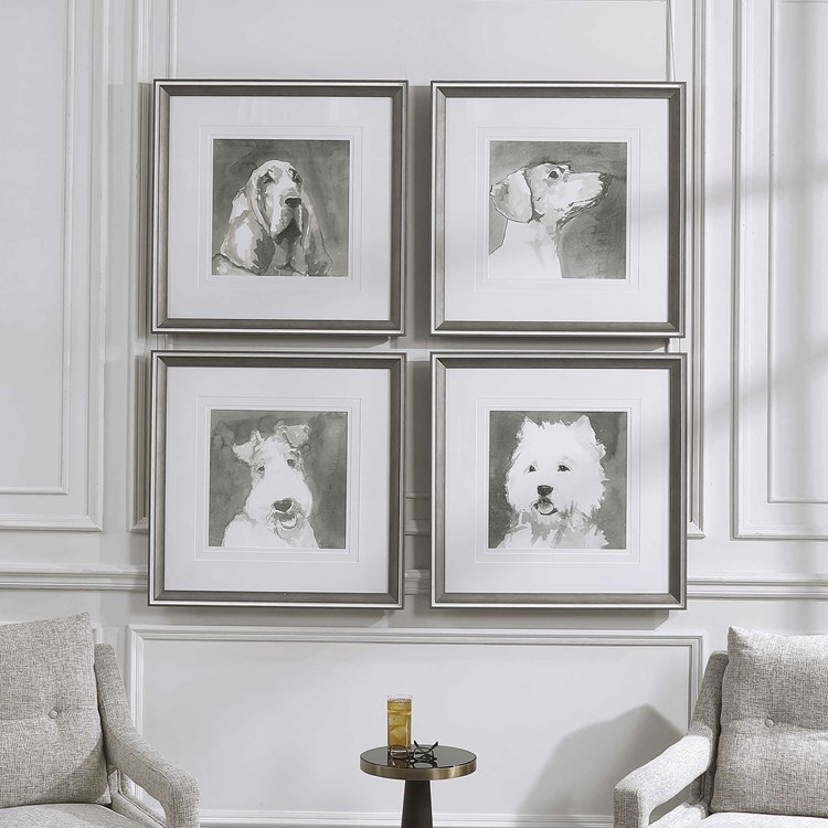 Picture of 212 Main 33722 32.5 x 32.5 x 11.5 in. Modern Dogs Framed Prints  Set of 4