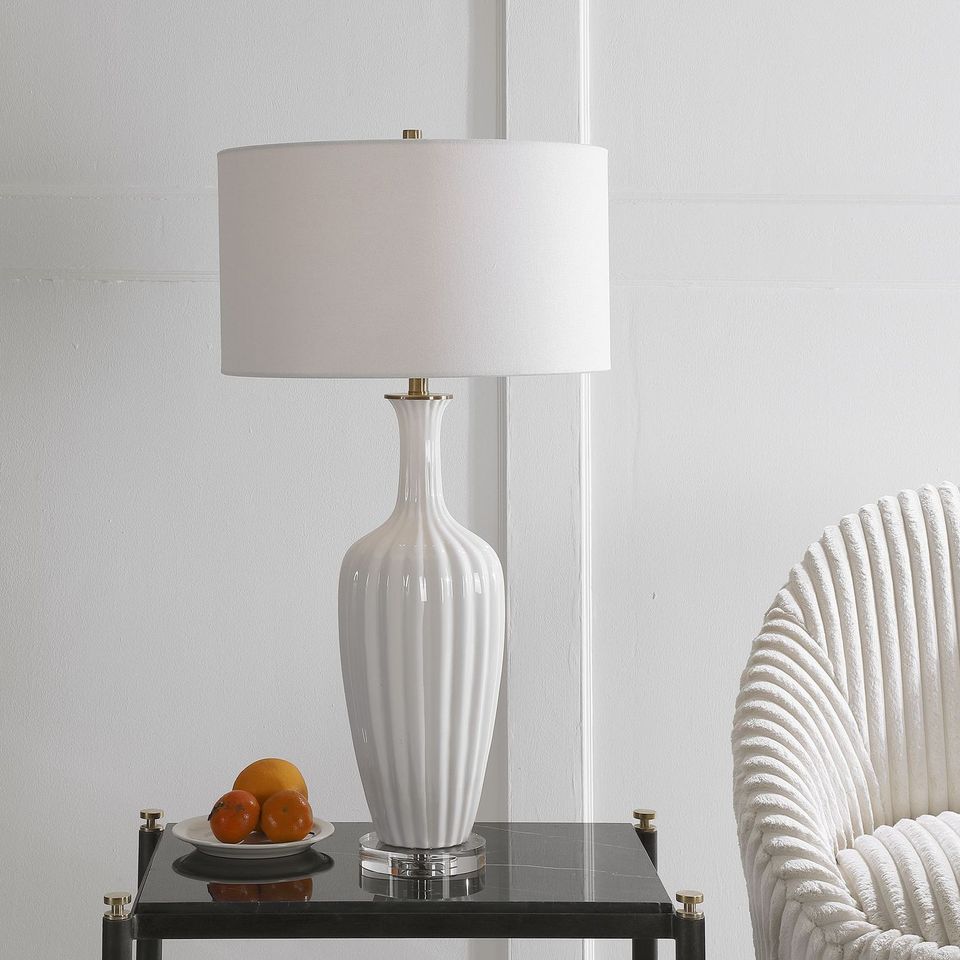 Picture of 212 Main 28374-1 Strauss White Ceramic Table Lamp  11 x 28.75 x 28.75 in.