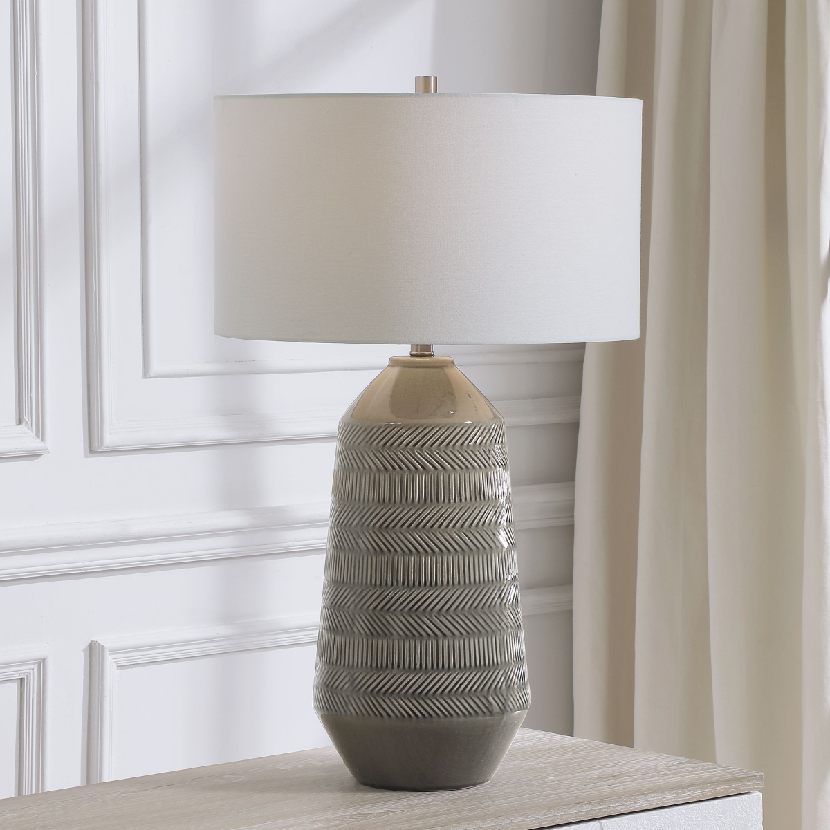 Picture of 212 Main 28375 Rewind Gray Table Lamp  28 x 13 x 13 in.