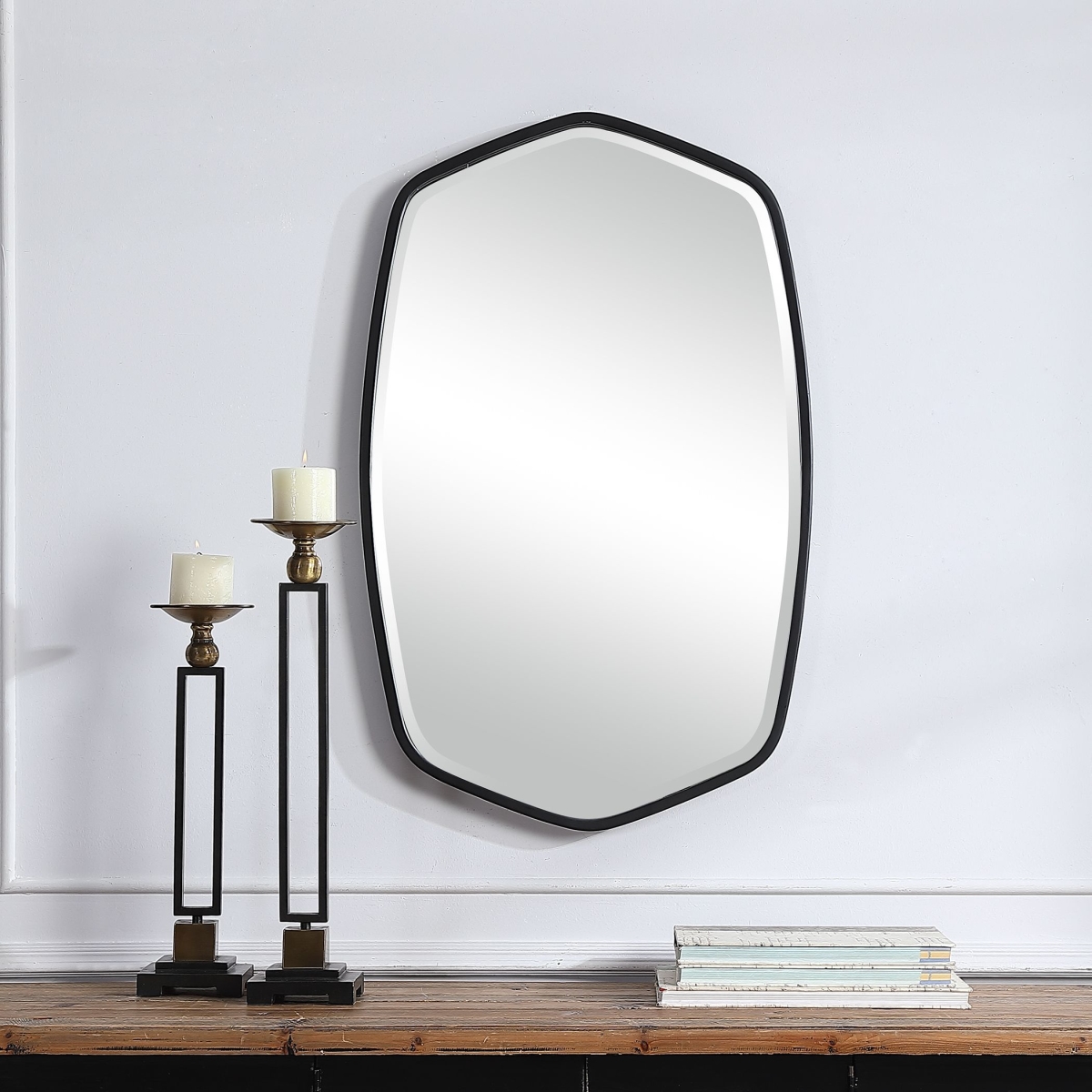 Picture of 212 Main 09699 40.16 x 26.4 x 3.94 in. Duronia Iron Mirror  Black