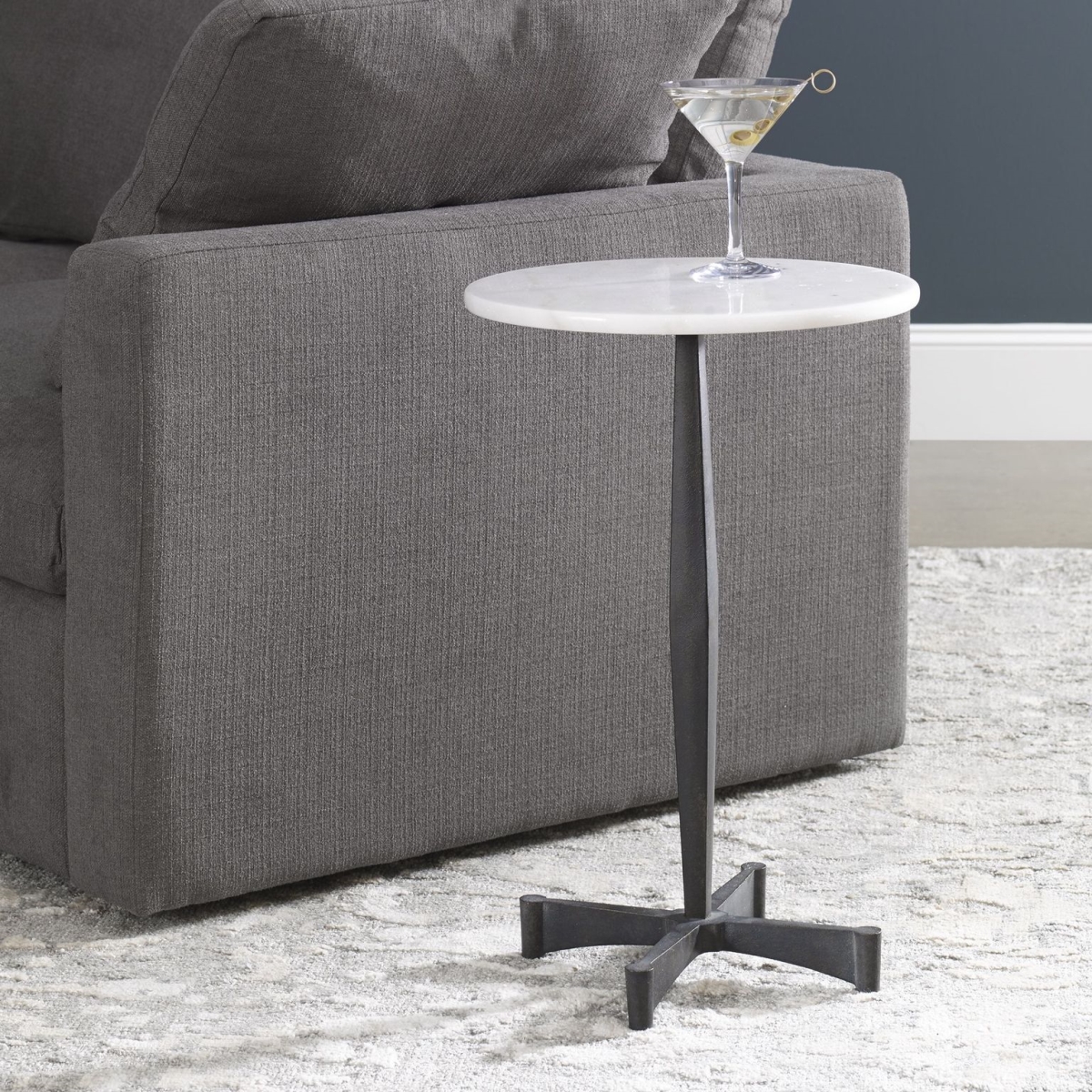 Picture of 212 Main 24972 Counteract Accent Table  White - 20.75 x 25 x 12.5 in.