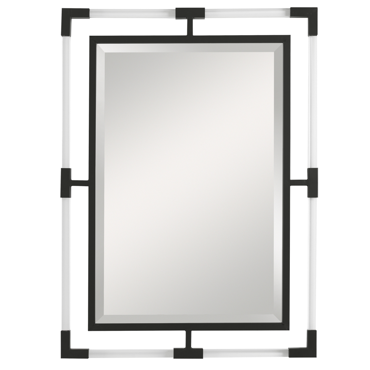 Picture of 212 Main 09713 1 x 28 x 38 in. Balkan Wall Mirror  Black