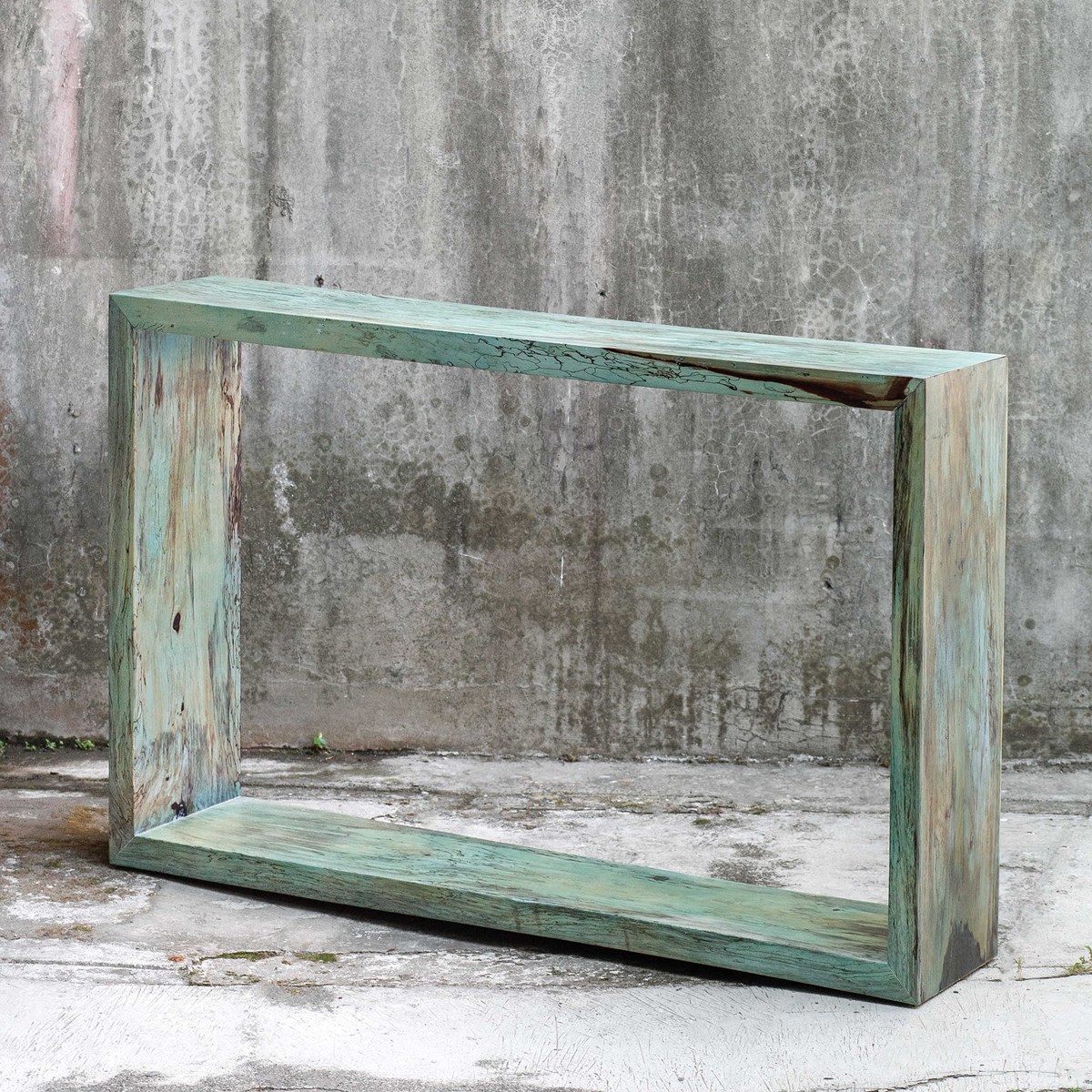 Picture of 212 Main 25456 Teo Wooden Console Table  Blue &amp; Green