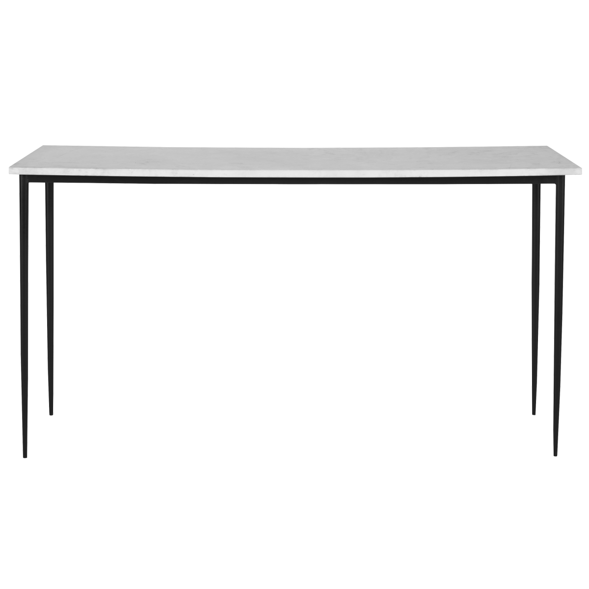 25173 Nightfall Marble Console Table, White -  Uttermost