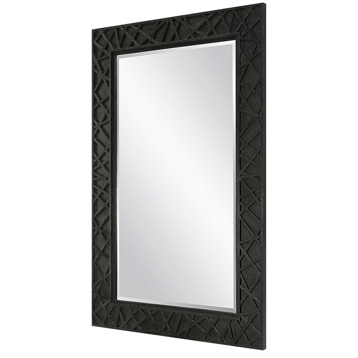 09803 Everest Satin Mirror, Black