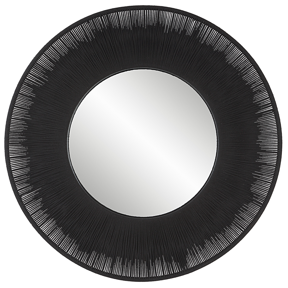 09823 Sailors Knot Round Mirror, Black