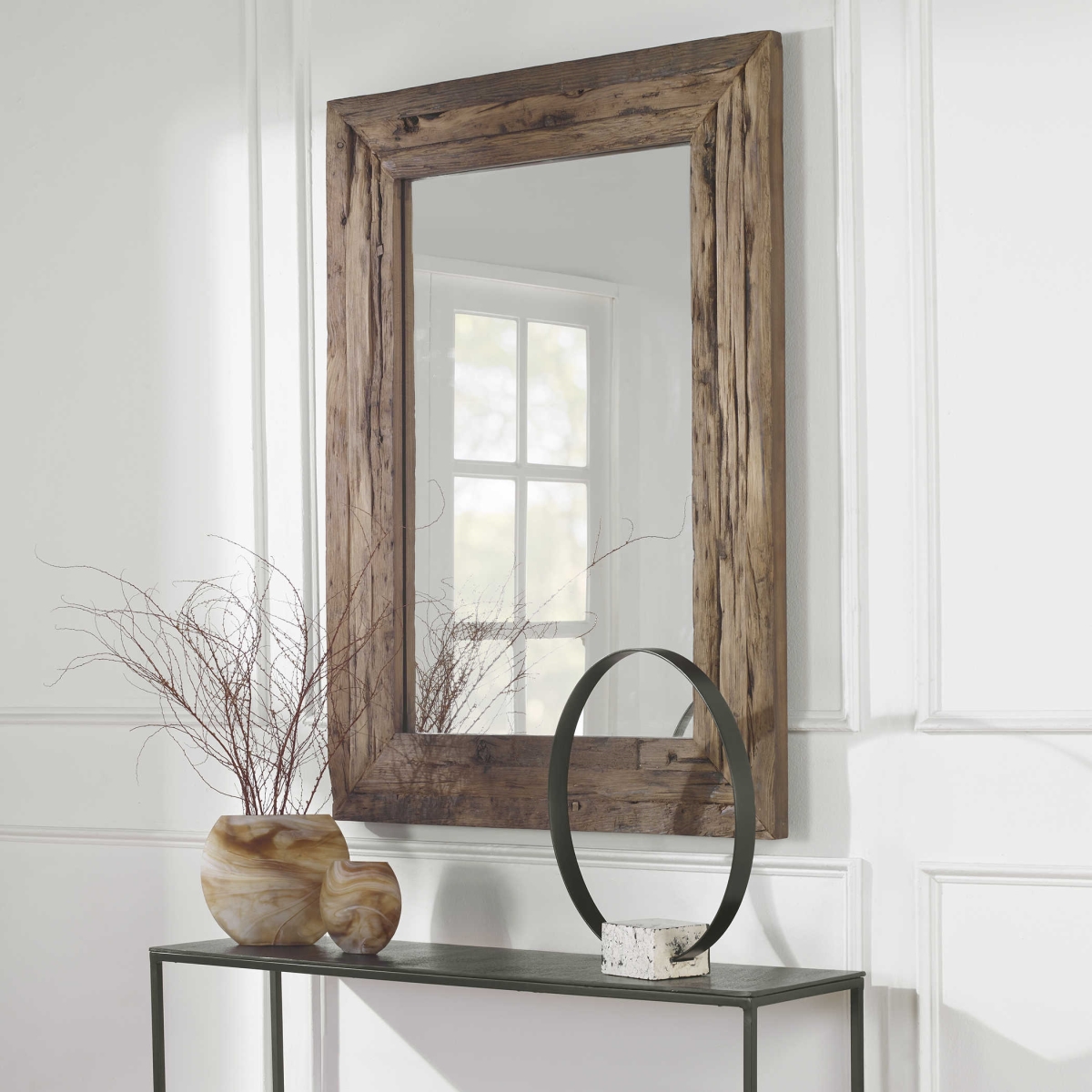 09816 Uttermost Rustic Wood Mirror