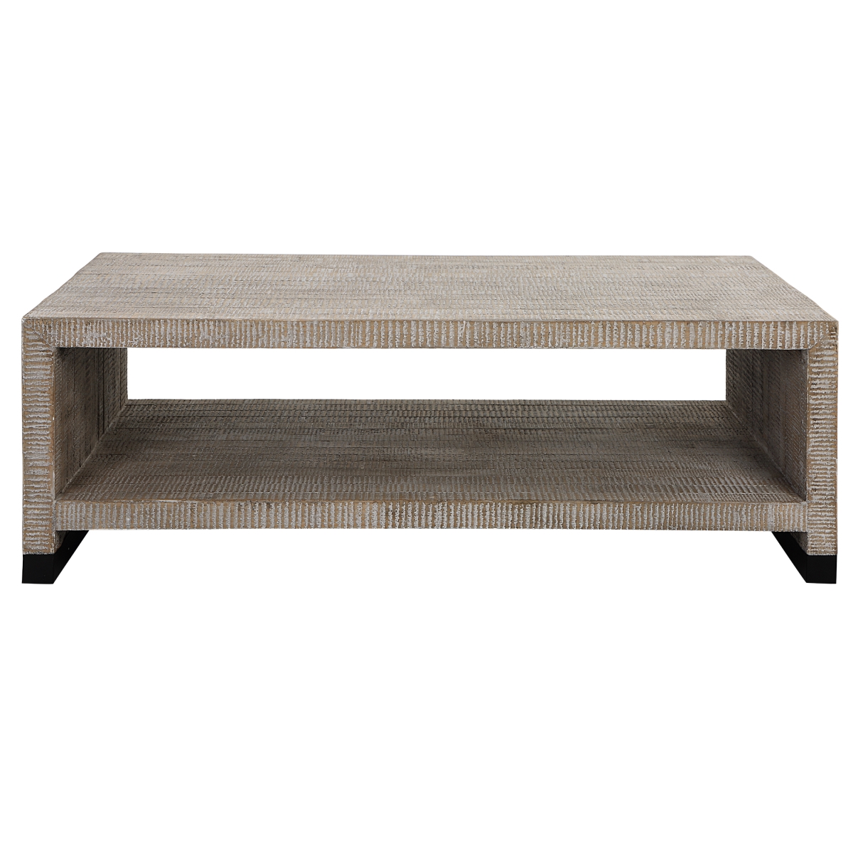 25285 Bosk White Washed Black Coffee Table -  Uttermost, UTRMST6764