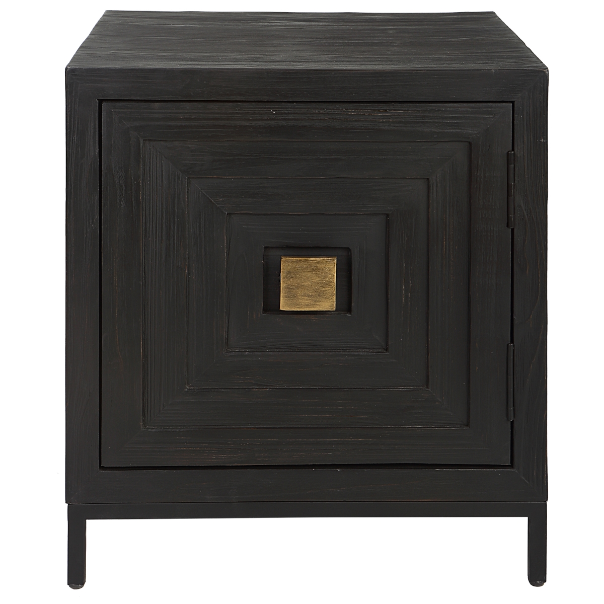 25290 Aiken Geometric Cabinet & End Table, Ebony