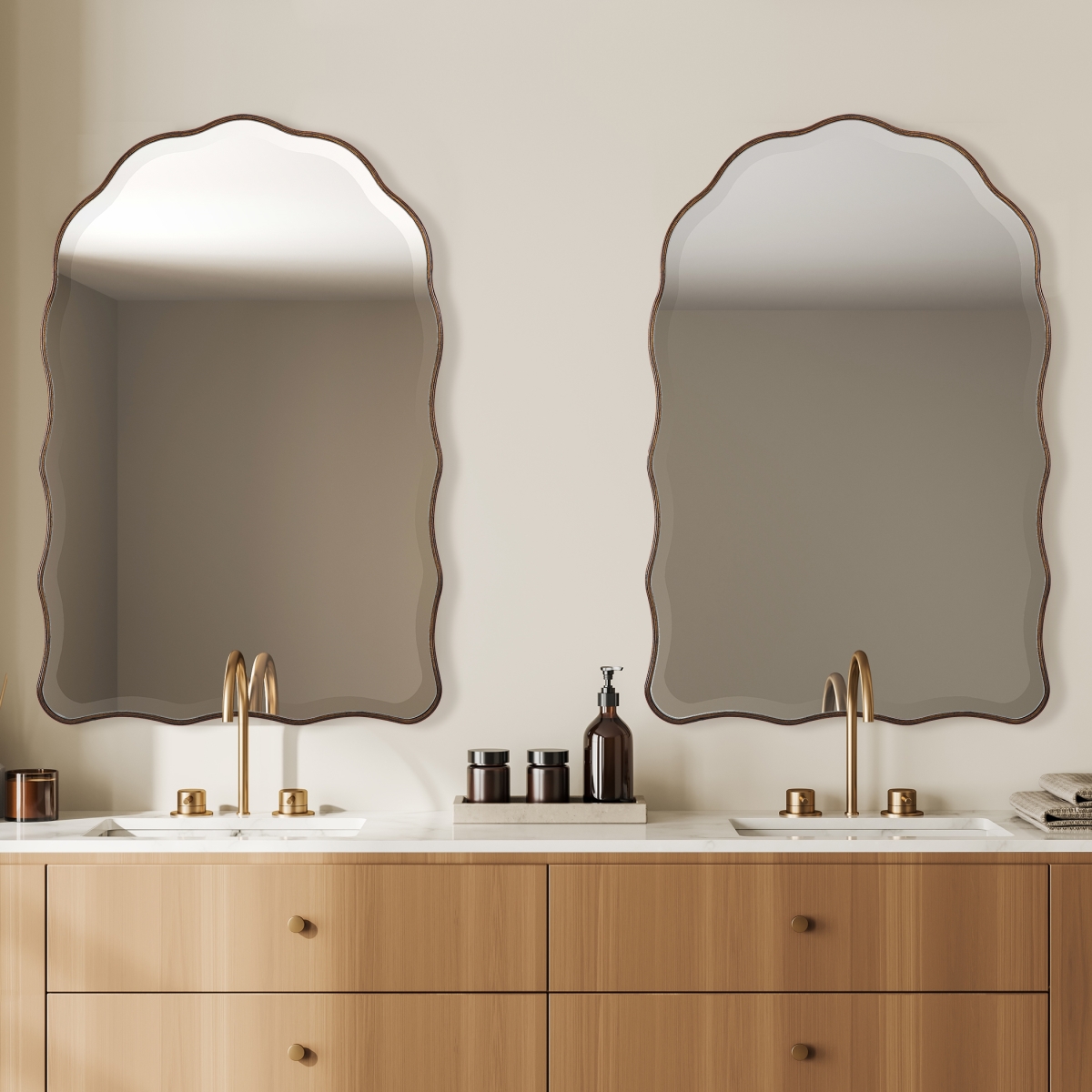 24 x 36 x 1 in. Mirror, Antique Bronze