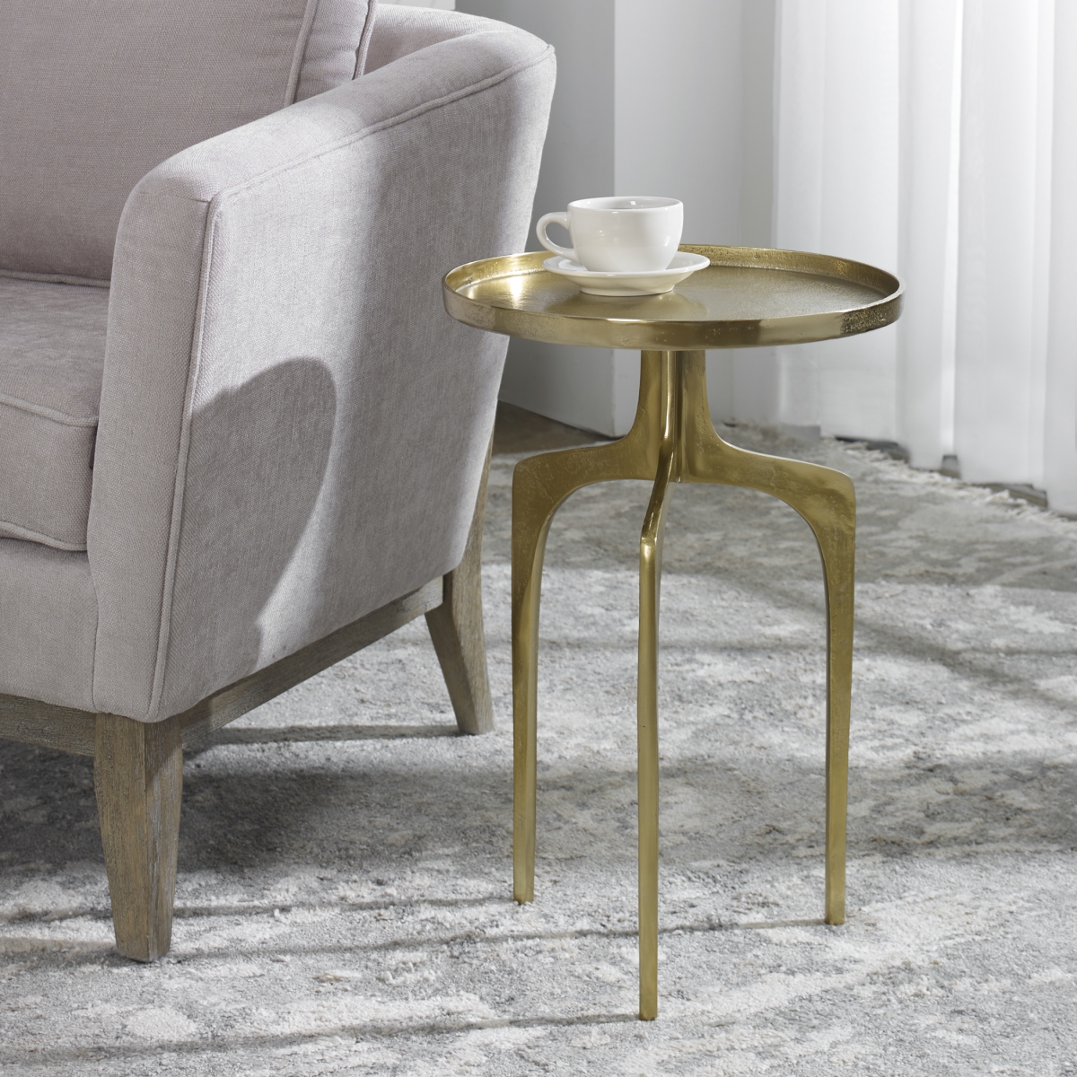 Picture of 212 Main W23003 15 x 22 x 15 in. Accent Table&#44; Gold