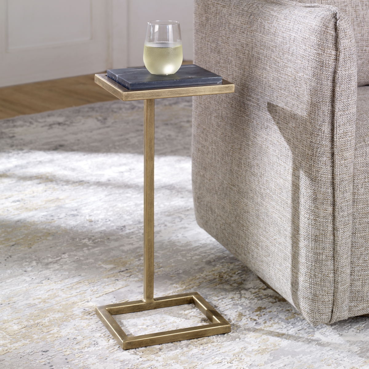 Picture of 212 Main W23013 10 x 23 x 8 in. Metal Aged Accent Table&#44; Gold