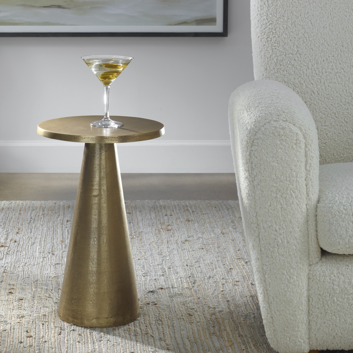 Picture of 212 Main 13 x 20 x 13 in. Accent Tables&#44; Antique Brass