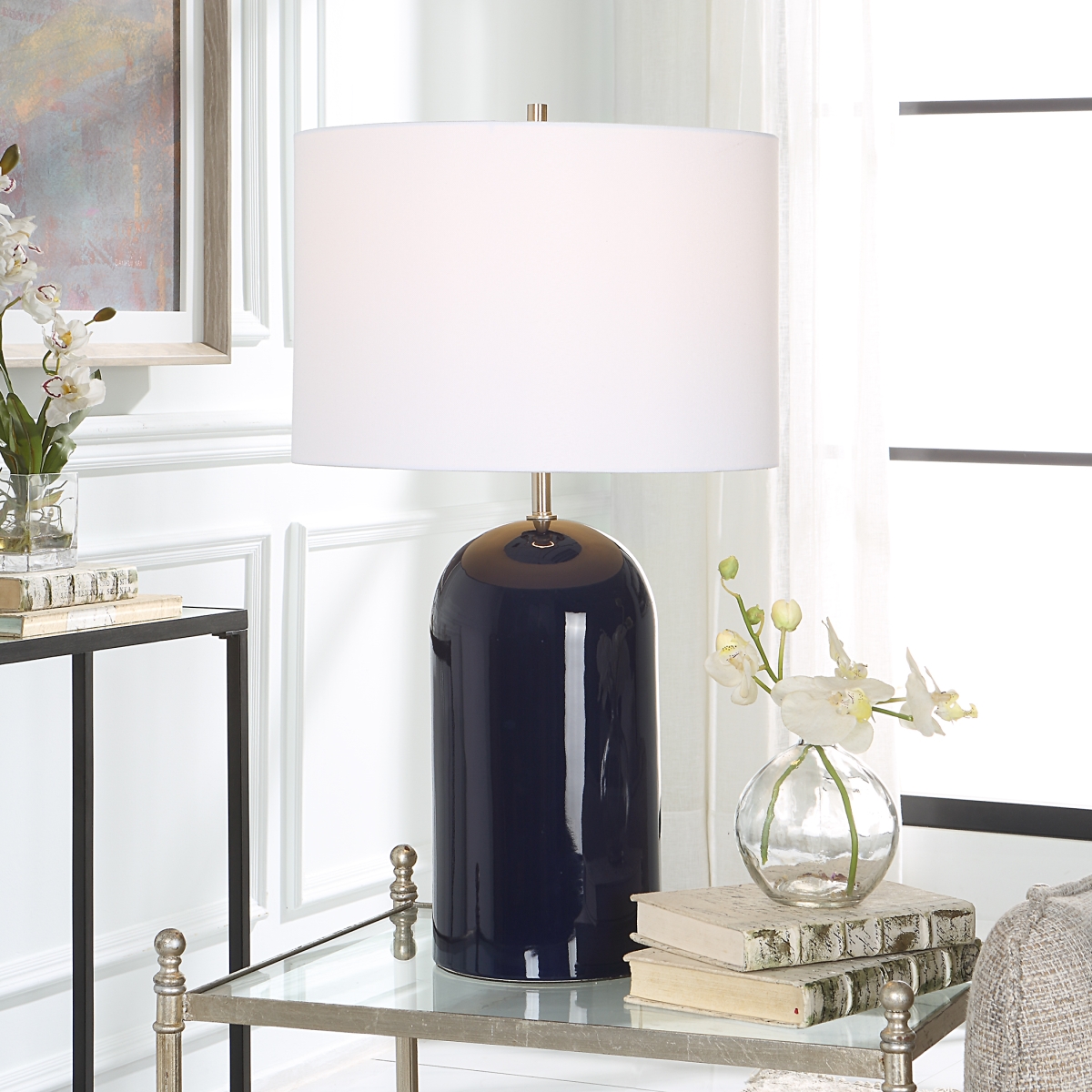 Picture of 212 Main 27 x 10 x 15 in. Table Lamp&#44; Metal Navy Blue