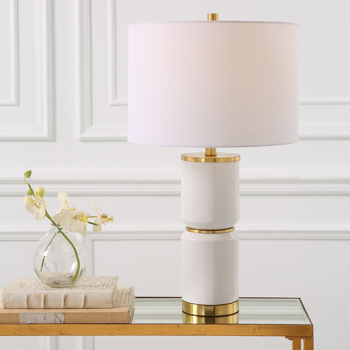 Picture of 212 Main 26 x 10 x 15 in. Table Lamp&#44; Gloss White