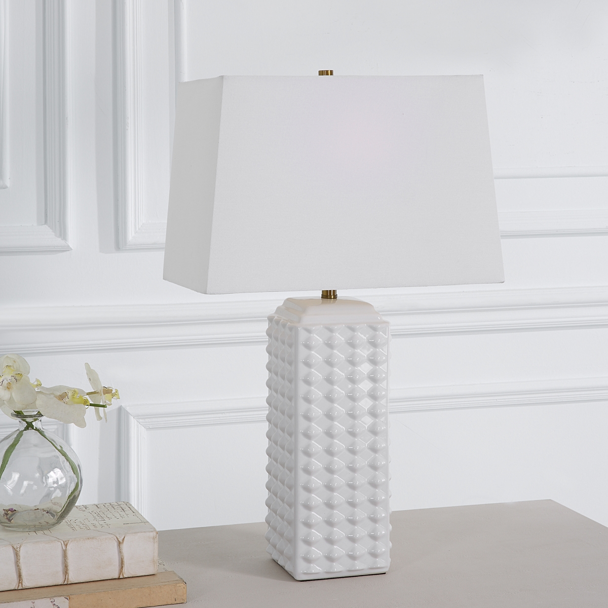 Picture of 212 Main 25 x 10 x 15 x 9 in. Table Lamp&#44; Gloss White