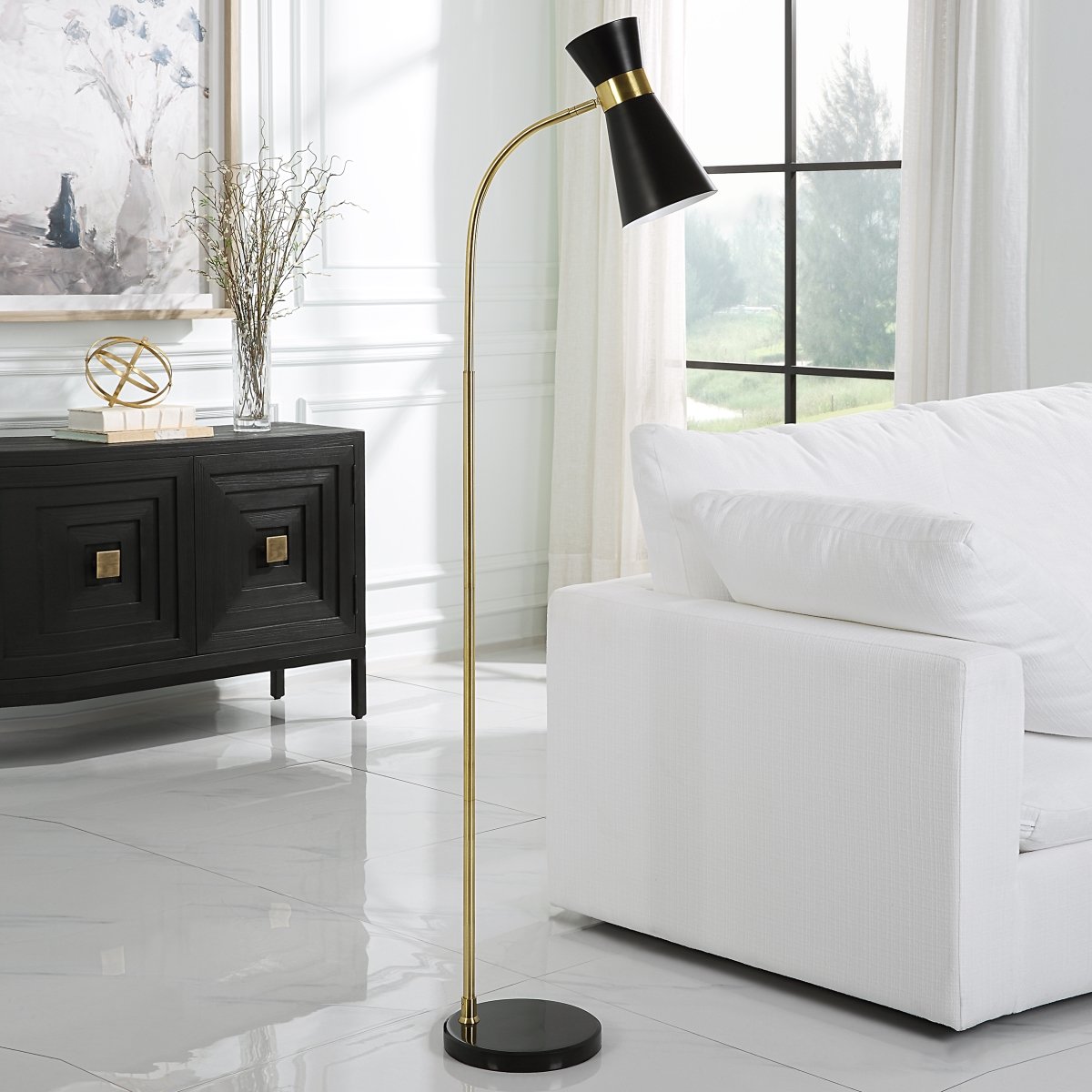 Picture of 212 Main W26122-1 62 x 12 x 6 in. Floor Lamp&#44; Black & Gold
